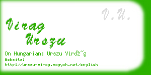 virag urszu business card